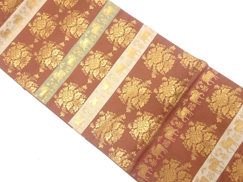 JAPANESE FUKURO OBI / WOVEN FLOWER